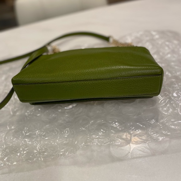 Coach Shoulder Bag Green Leather - Picture 7 of 12
